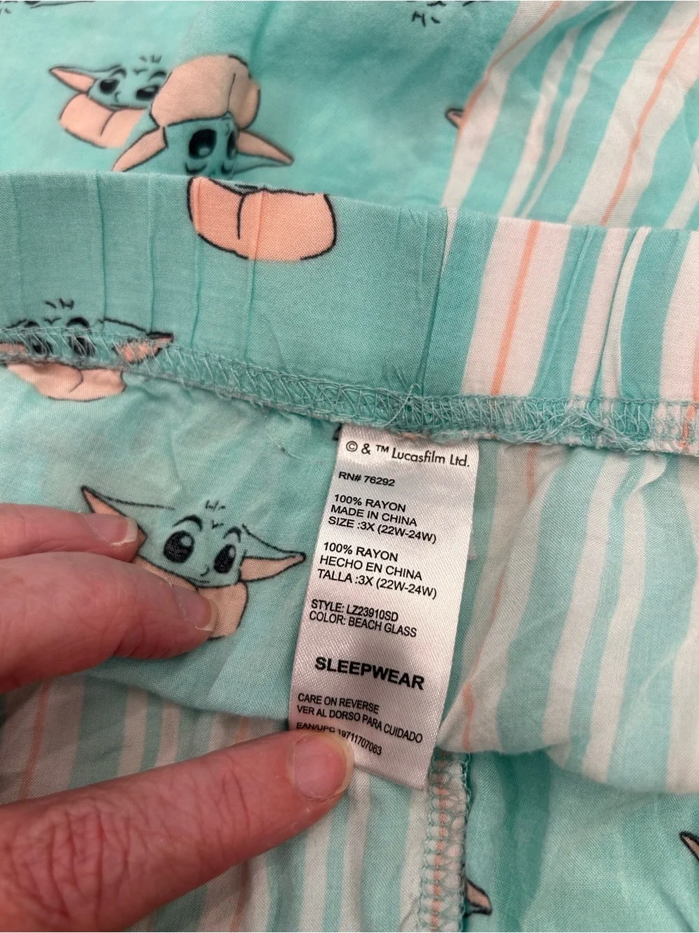 Turquoise Striped & Printed Sleep Shorts - Picture 3 of 10